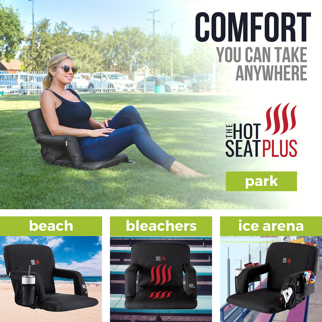 The Original Hot Seat, Dual Heated Bleacher Chair (Battery Included) – The  Hot Seat